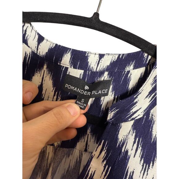 Tuckernuck Pomander Place Navy Ikat Kenzo Dress Sz. S - Picture 5 of 5